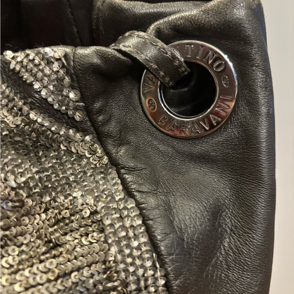 GORGEOUS! Valentino Garavani Sequin Glam Satchel Hobo - Picture 2 of 15